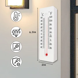 Key Cabinet Outdoor, Key Lock Box, Thermometer Decorative Hide a Keys Lockbox for Outside Waterproof Dexspoeny Secret Hidden Storage Coins, Money and Hold House Spare Keys for Safe Storage