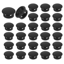 sourcing map 48 Pcs Round Plastic Plug, Black Tubing End Cap Plugs, 10mm(0.39 Inch) Furniture Leg Pipe Insert, Glide Protection for Chair, Sofa, Table, Shelf