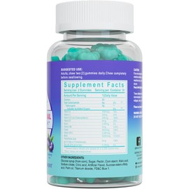 Hair Skin and Nails Vitamins Gummies,5200 mcg Biotin Vegan Chewable Supplement for Women Men with Vitamins A C D E, Blueberry Flavored, 60 Count (Random Packing)