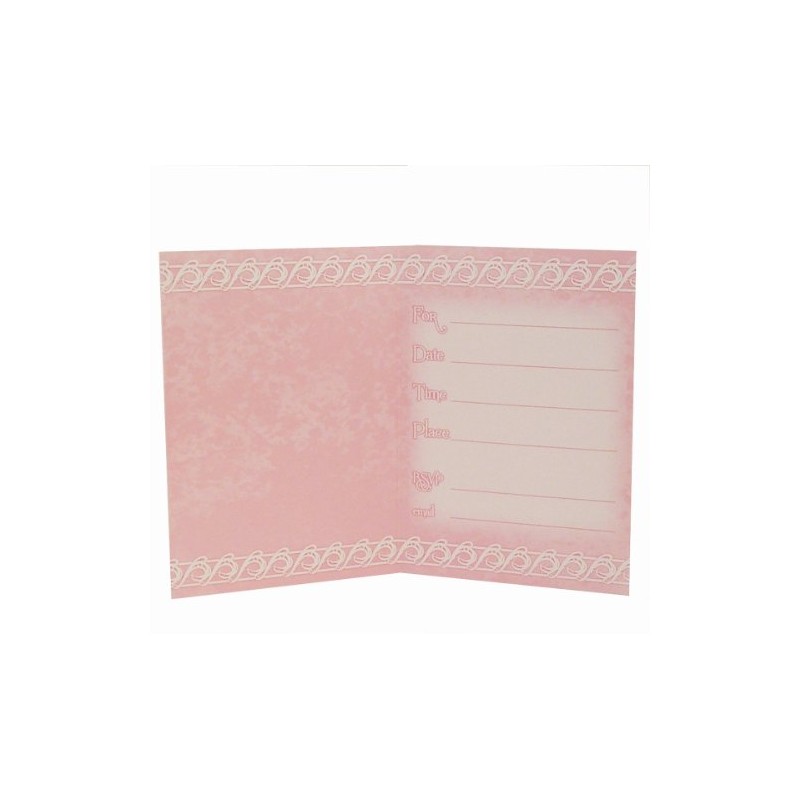Unique Pink Dove Cross Invitations with Envelopes – Pack of