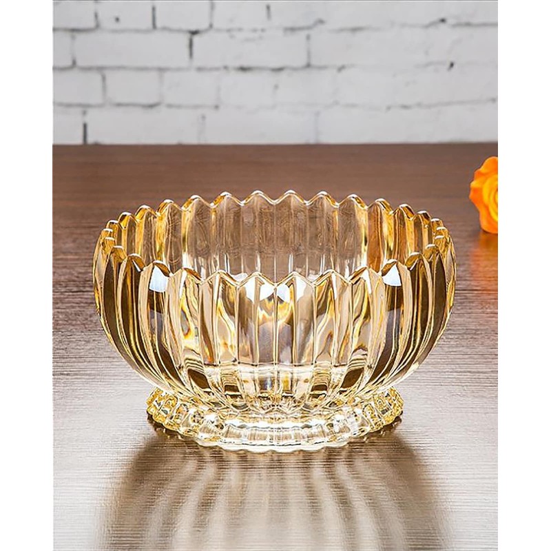 Rxcvkmw Glass Candy Plate with Cover, Crystal Candy Bowl, Fruit