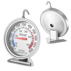 Oven Thermometers for Gas or Electric Oven Temperature Gauge with 100-600°F/50-300°C,Large Dial & Numbers,Best Kitchen Thermometer for Long Time in Oven Baking, Cooking,No Fading Color-Efeng