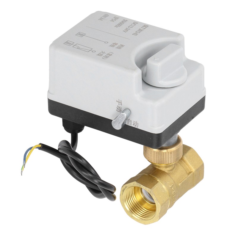 Motorized Ball Valve Electrical 2 Way Normally Closed Manual Automatic
