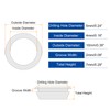 QUARKZMAN Pack of 70 Round Rubber Grommets, 4 mm ID