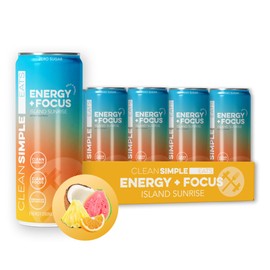 Energy + Focus Drink Island Sunrise 12 fl oz Can - 12 Pack