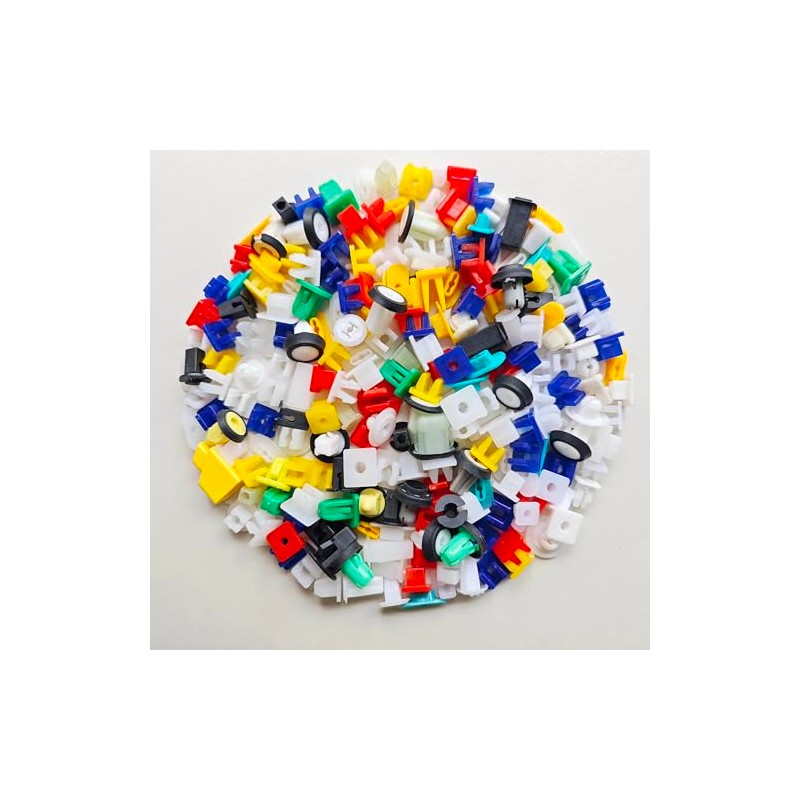 200 Pcs Mixed Auto Car Nylon License Plate Screw Inserts