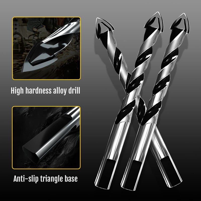TOEGA10-Pack Diamond Tip Drill Bit - Easily Penetrates Various Materials