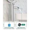 gotonovo Vessel Sink Faucet Modern Tall Bathroom Faucet Single Handle