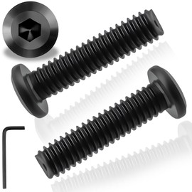 Pack of 20 M6 x 30 mm Flat Head Screws Hexagon Socket Stainless Steel A2 V2A Black M6 Screws Flat Head Full Thread Stainless Steel Screws with Allen Key for Household Appliances Industrial Machines