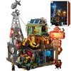 Brixelion Doomsday Building Set, Modular Building Blocks with Lighting, Car,