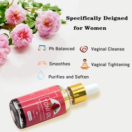 2 Packs Yoni Oil for Women, All Natural Feminine Oil Intimate Deodorant for Women, Ph Balanced and Eliminates Odor, 100% Natural Feminine Serum Made with Rose Essential Oils (1 fl oz/30 ml)