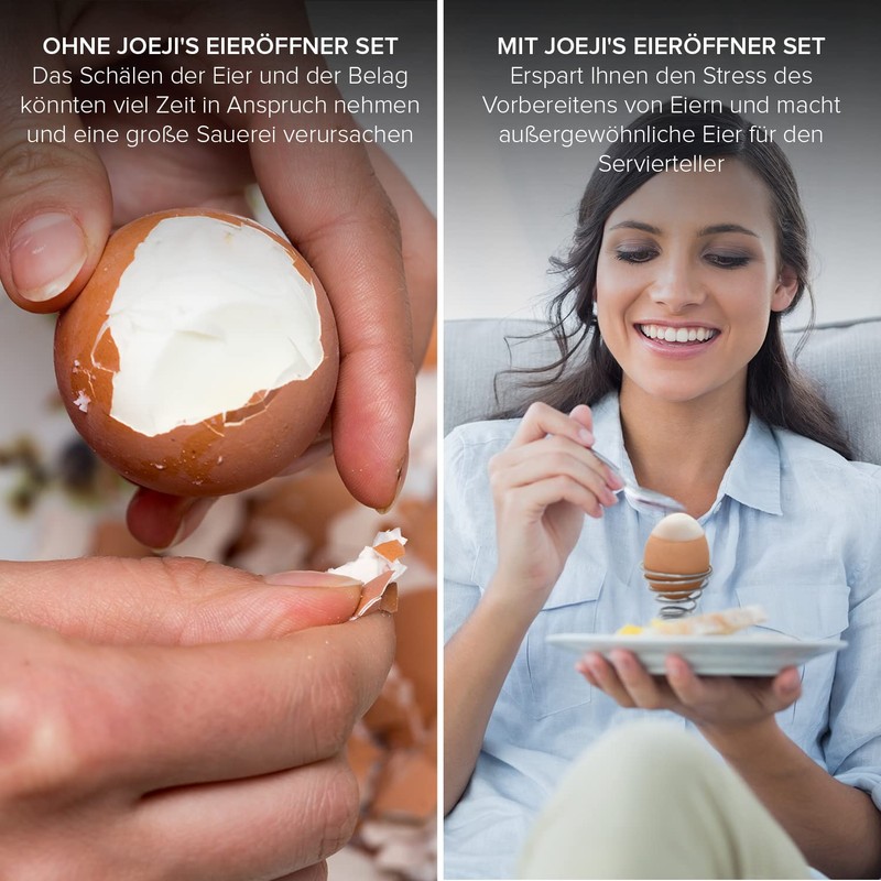 Joejis Egg Topper Stainless Steel Egg Cutter - with 2