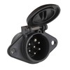 MECMO 7-Pin Round Vehicle-Side Female-End Socket Replacement SAE J560 Style,