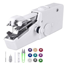 Ausenzup Handheld Sewing Machine, Portable Mini Handheld Sewing Machine Cordless Portable Electric Stitching Device, DIY Hand Sewer Machine for Household, Travel - for Beginners and Professionals
