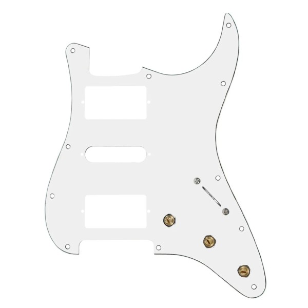 920D Custom 5 Way Pre-Wired HSH Stratocaster Pickguard - White