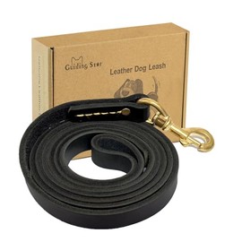 Guiding Star Correa de Cuero para Perros de 1,8 m, Correas para Perros Grandes, Resistente, Suave, Hecha a Mano, de Cuero para Perros Grandes y median