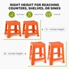 Mintra Home Light Duty Plastic Stools 2pk (18in Height, Dark