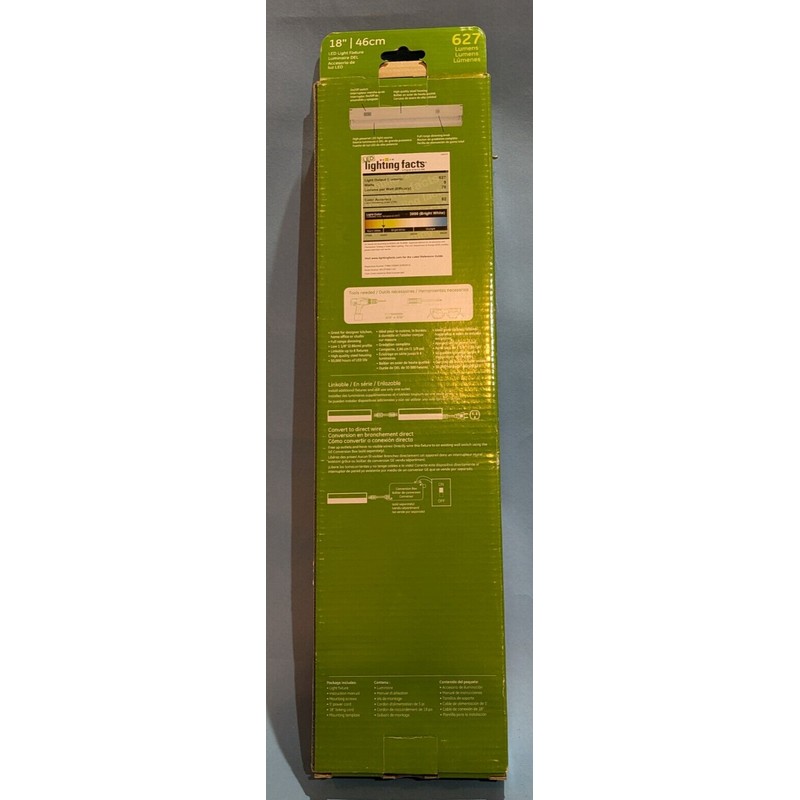 GE 38846 Premium 18" LED Slim Light Fixture Under Cabinet