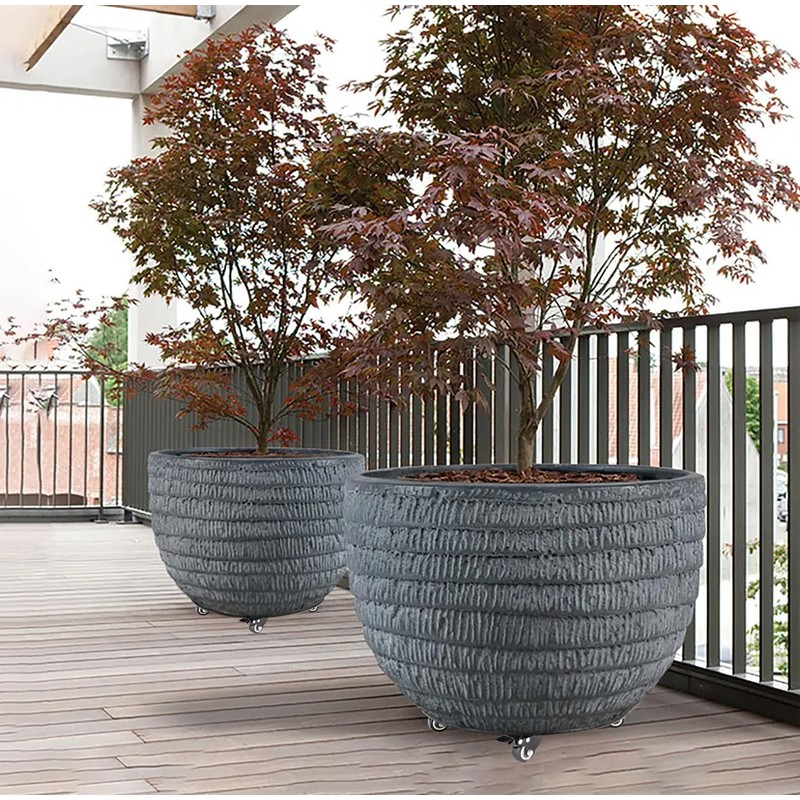 YUjieSTC Plant Stand with Wheels,3.0mm Thick Aluminum Alloy Plant Caddy