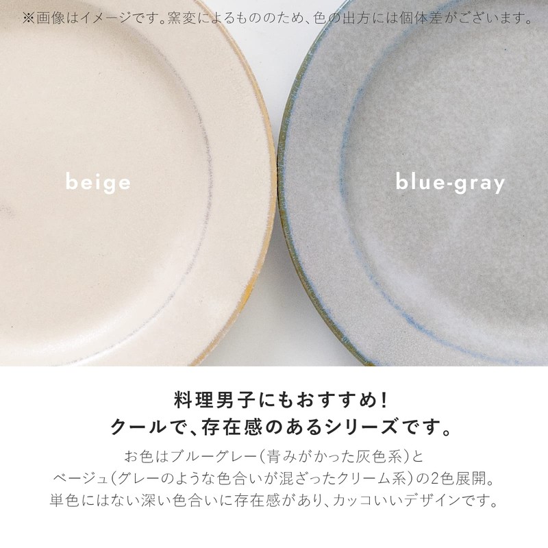 Mino Pottery Mino Ware Curio 195 Plate, 2 Color Set