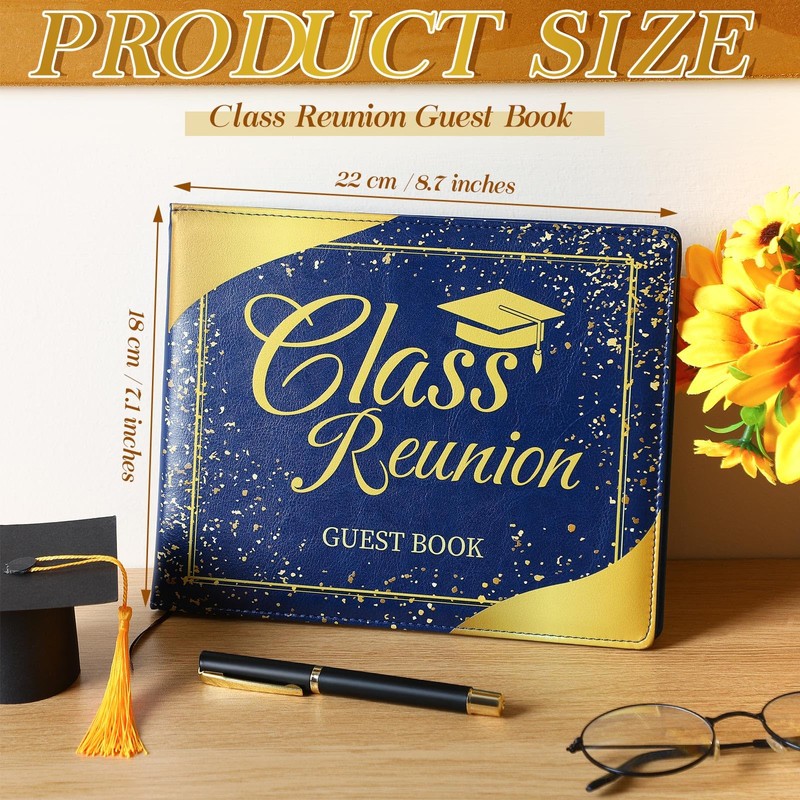Patelai Class Reunion Guest Book with Pen Gathering Keepsake Decorations