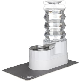 RIZZARI Automatic 9L Raised Pet Waterer,100% BPA-Free, Gravity Stainless Steel Water Dispenser for Cats and Small and Medium-Sized Dogs
