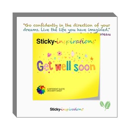 Sticky-inspirations Inspirational Sticky Notes (Get Well Soon)