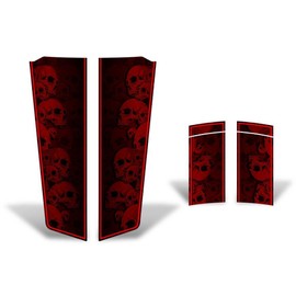 Car-Gear Hood & Trunk Race Stripes Graphic Decals for Chevy Camaro 10-15 RED SKULLS