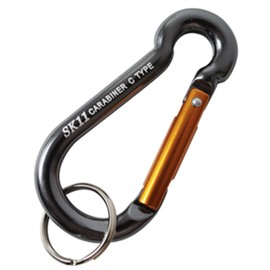 SK11 SAC-660C Aluminum Carabiner C 0.2 x 2.4 inches (6 x 60 mm), Black