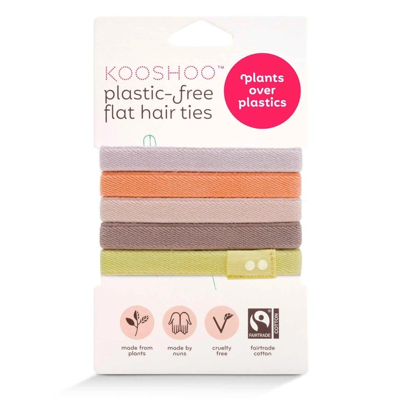 Kooshoo Cotton Organic Hair Ties, Black