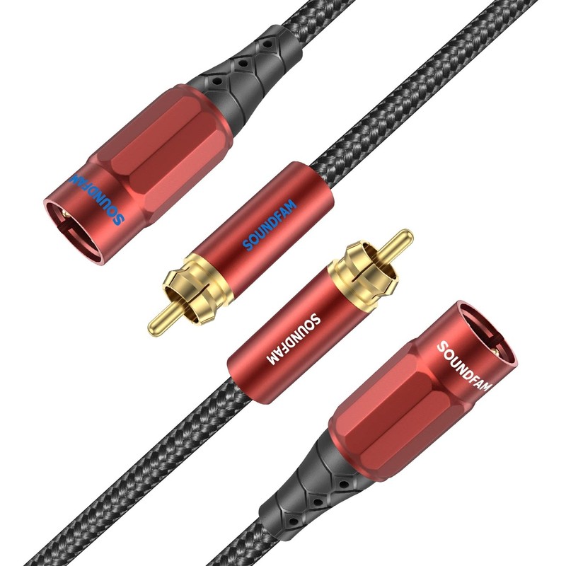SOUNDFAM Dual RCA to XLR Cable, Premium 2RCA Male to