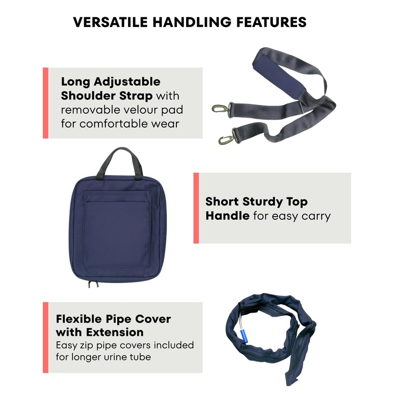 Urine Bag Cover – Foam Padded with Attached Cathetar Pipe