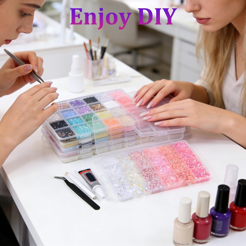 40 Colors Bedazzling Kit, 32000 Pcs Resin Jelly Rhinestones for