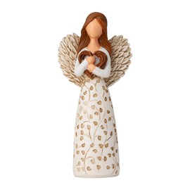 Remembrance Angel Figurines,Sympathy Gift for Loss of Loved One, Memorial Keepsake for Women - Sculpted Hand-Painted Figurine to Hold Each One Safely in Your Heart, Grief Gifts embracing Willow Heart