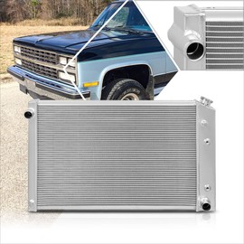 2-Row Aluminum Core Racing Radiator Compatible with 81-91 GMC C2500 Base/Sierra Chevy C20 V8