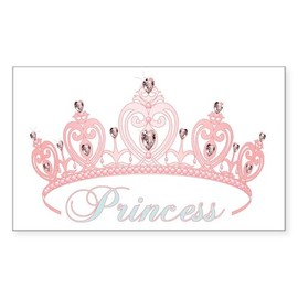 CafePress Princess Crown Rectangle Bumper Sticker Car Decal