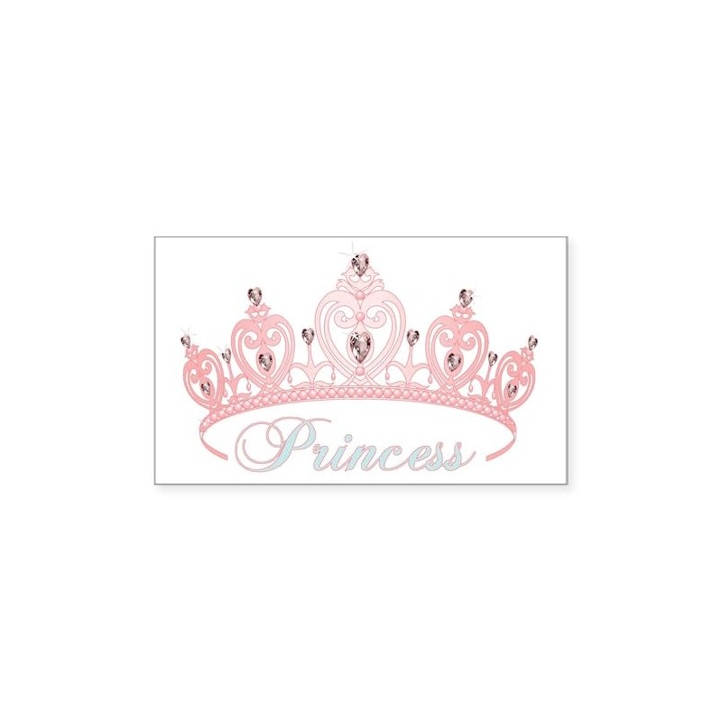 CafePress Princess Crown Rectangle Bumper Sticker Car Decal