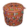 Rajasthali Traditional Indian Home Decorative Ottoman Handmade and Patchwork Stool