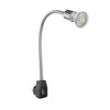 ledscom.de LESCH Socket Lamp Gooseneck Reading Lamp Chrome / Black