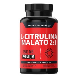 L- Citrulina Malato 2:1 | 1500mg De L - Citrulina Malato Puro Pre Entreno| L - Citrulline Malate |Oxido Nítrico - Tecnología De Cápsulas Veganas Pre W