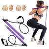 Portable Pilates Bar Kit with Exercise Resistance Band, Pilates Exercise