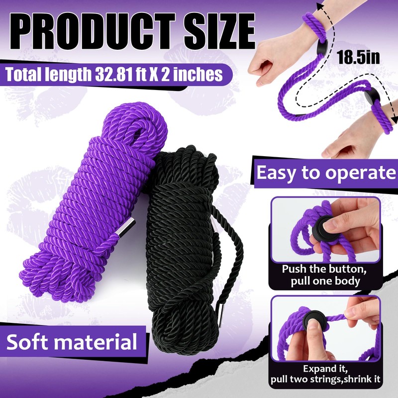Tisancy 4 Pcs Soft Silk Rope Twisted Trim Cord Rope