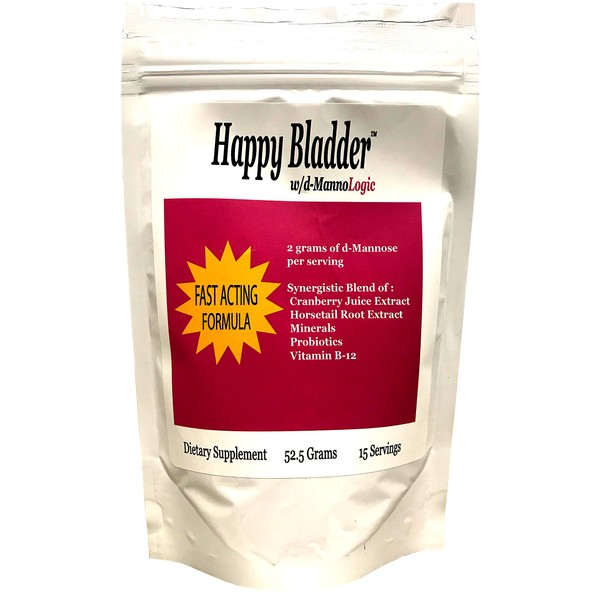 Happy Bladder w/d-MannoLogic Powder | Urinary Tract Health | Bladder Support | Fast Acting Relief (15 Serving)