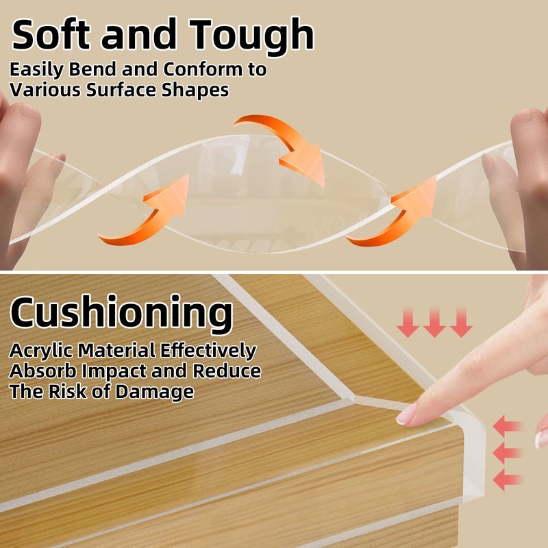 COUMENO Clear Edge Protector,Safe Corner Protector, Anti-Sharp Edge Protector, for