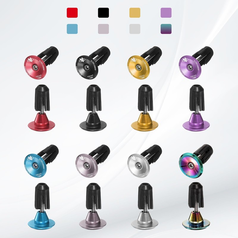 sourcing map Bar End Plugs Aluminum Handlebar End Caps Bike