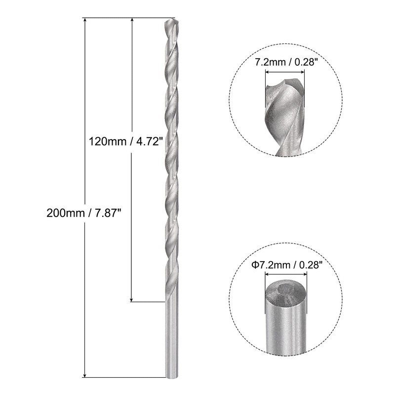 sourcing map 1 Piece Twist Drill Extra Long Drill Bit