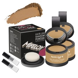 MIFELOY 2 Set Root Cover Up Powder, Dark Blonde, Touch Up Hair Color for Grey, Instantly Coverage Dye for Thinning Grays Hairline, Roots Concealer for Beard Line Eyebrow, Shadow Conceals Hair Loss