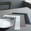 Bowel solid woven table mat series, striped mocha / 보웰