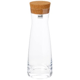 Bohemia Cristal La Bella Carafe with Cork Stopper, Height 27 cm, Capacity 1000 Mililitres, One Size
