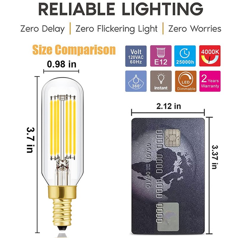 LEOOLS E12 LED Bulb Dimmable 6W Equal 60 watt Light